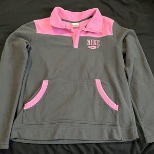 Nike Gray and Pink Pullover Sweatshirt